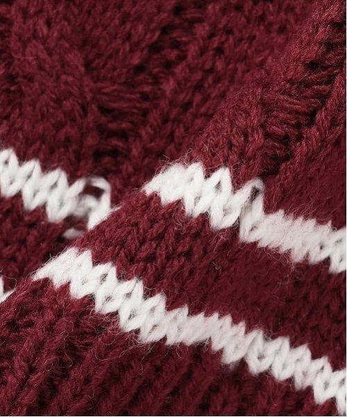 LOVETOXIC（ラブトキシック）の「レイヤードチルデンニット（ニット/セーター・キッズ・トップグレー/エンジ/ベージュ/アイボリー・L/M/S）」の11枚目の写真