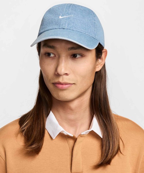 NIKE(ナイキ)の「ナイキ クラブ アンストラクチャード デニム キャップ / Nike Club Unstructured Denim Cap HF0383-429 Aegean Storm(キャップ・メンズ・グレイッシュブルー・S/M/L/XL/M/L)」の8枚目の写真