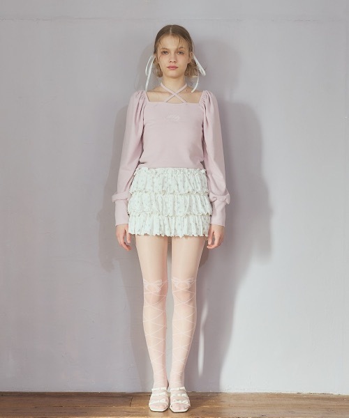 lilLilly（リルリリー）の「マルチニットパワショルトップス（ニット/セーター・レディース・ブラック/グレー/ピンク/ホワイト・FREE）」の11枚目の写真