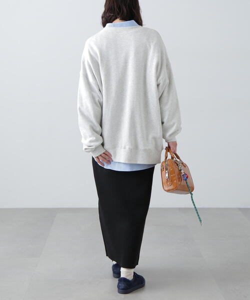 FREE'S MART（フリーズマート）の「ミラノリブフロントスリットナロースカート（スカート・レディース・ブラック/ブルー/グレー・FREE）」の8枚目の写真