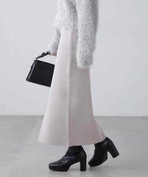 FREE'S MART（フリーズマート）の「ミラノリブフロントスリットナロースカート（スカート・レディース・ブラック/ブルー/グレー・FREE）」の13枚目の写真