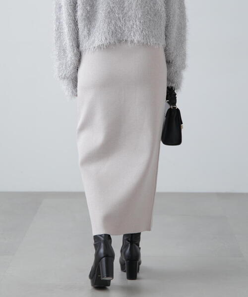 FREE'S MART（フリーズマート）の「ミラノリブフロントスリットナロースカート（スカート・レディース・ブラック/ブルー/グレー・FREE）」の14枚目の写真