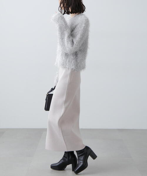 FREE'S MART（フリーズマート）の「ミラノリブフロントスリットナロースカート（スカート・レディース・ブラック/ブルー/グレー・FREE）」の18枚目の写真