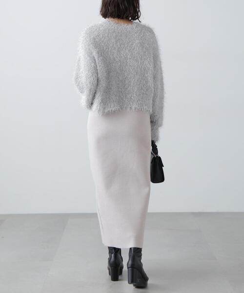 FREE'S MART（フリーズマート）の「ミラノリブフロントスリットナロースカート（スカート・レディース・ブラック/ブルー/グレー・FREE）」の19枚目の写真