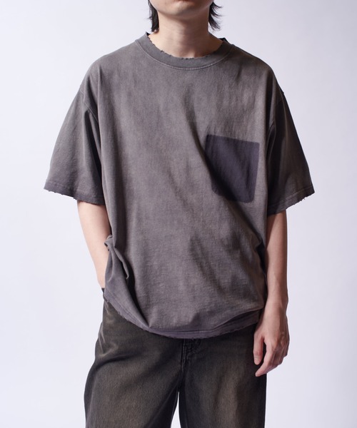 Lui's(ルイス)の「フェードポケBIG T(Tシャツ/カットソー・メンズ・ブラック/チャコールグレー・M/S)」の2枚目の写真