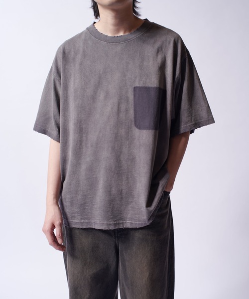 Lui's(ルイス)の「フェードポケBIG T(Tシャツ/カットソー・メンズ・ブラック/チャコールグレー・M/S)」の3枚目の写真