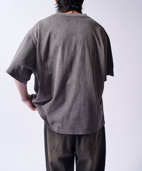 Lui's(ルイス)の「フェードポケBIG T(Tシャツ/カットソー・メンズ・ブラック/チャコールグレー・M/S)」の5枚目の写真