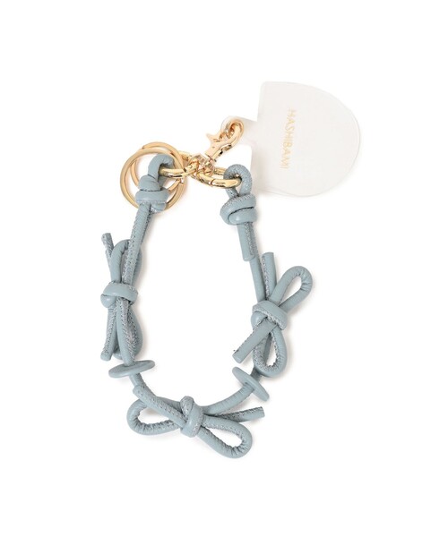 Ray BEAMS（レイビームス）の「【WEB限定】Hashibami / レザー リボン スマホハンドストラップ（スマホグッズ・レディース・ブラック/レッド/ライトブルー/シルバー/ワイン・ONE SIZE）」の3枚目の写真