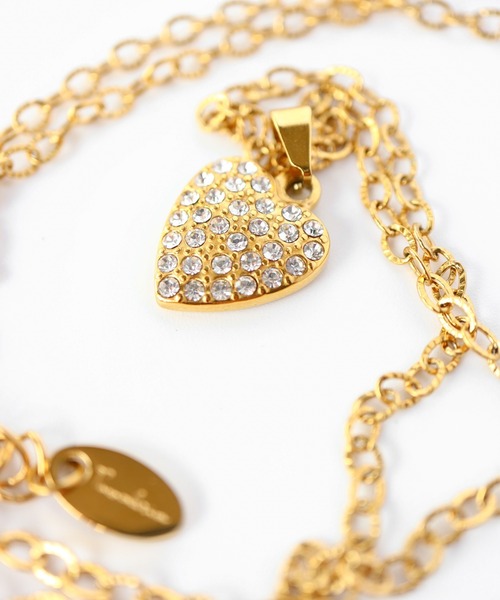 TUWAKRIM(トゥワクリム)の「【TUWAKRIM】ハートジルコニアネックレス(ネックレス・レディース・ゴールド・MEDIUM)」の8枚目の写真