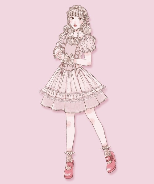mellfy memory（メルフィーメモリー）の「Love to Doll スカート（スカート・レディース・ホワイト/ピンク・Sサイズ/mini/Mサイズ/long/Mサイズ/mini/Sサイズ/long）」の13枚目の写真