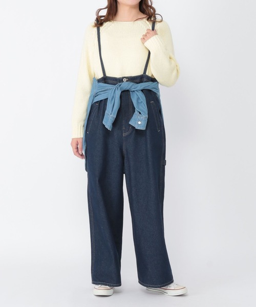 studio CLIP（スタディオクリップ）の「ストラップサロペット[プチ・プラスサイズあり]《CLIP denim》（サロペット/オーバーオール・レディース・ベージュ系その他/インディゴブルー/ブラック・FREE/ﾌﾘｰ(L)/PF）」の16枚目の写真