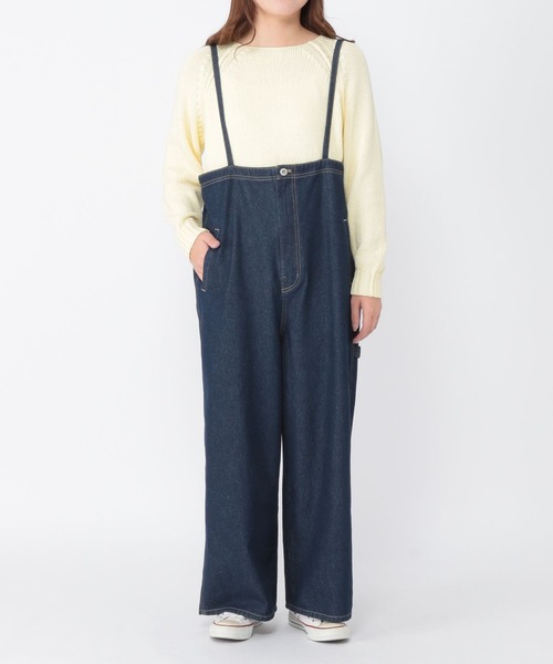 studio CLIP（スタディオクリップ）の「ストラップサロペット[プチ・プラスサイズあり]《CLIP denim》（サロペット/オーバーオール・レディース・ベージュ系その他/インディゴブルー/ブラック・FREE/ﾌﾘｰ(L)/PF）」の18枚目の写真
