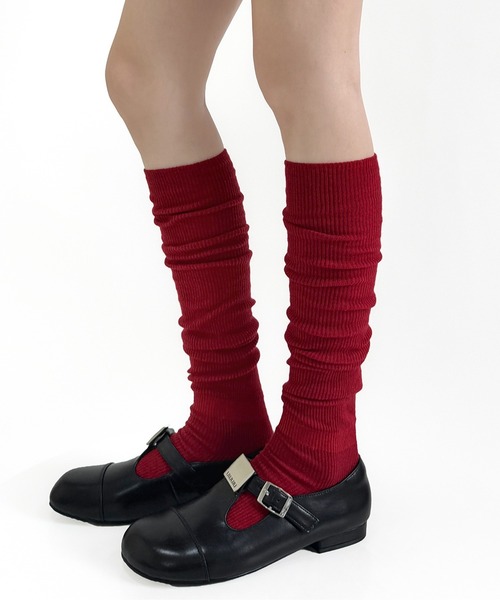 HALEY PESCA（ヘーリーペスカ）の「HALEY PESCA/ベーシックリブハイソックス（ソックス/靴下・レディース・ブラック/グレー/レッド/ホワイト/ブラウン・FREE）」の5枚目の写真