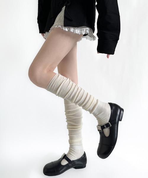 HALEY PESCA（ヘーリーペスカ）の「HALEY PESCA/ベーシックリブハイソックス（ソックス/靴下・レディース・ブラック/グレー/レッド/ホワイト/ブラウン・FREE）」の7枚目の写真