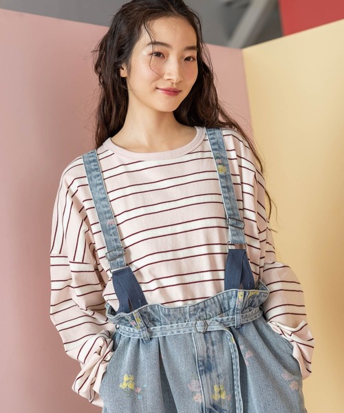 niko and...（ニコアンド）の「COLORマイスターロンTEE（Tシャツ/カットソー・レディース・ホワイト/オフホワイト/ピンク/イエロー/ブルー・MEDIUM/LARGE）」の5枚目の写真