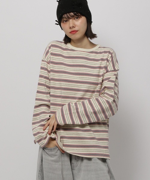 niko and...（ニコアンド）の「COLORマイスターロンTEE（Tシャツ/カットソー・レディース・ホワイト/オフホワイト/ピンク/イエロー/ブルー・MEDIUM/LARGE）」の7枚目の写真