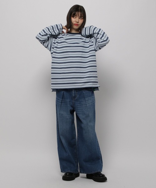 niko and...（ニコアンド）の「COLORマイスターロンTEE（Tシャツ/カットソー・レディース・ホワイト/オフホワイト/ピンク/イエロー/ブルー・MEDIUM/LARGE）」の6枚目の写真