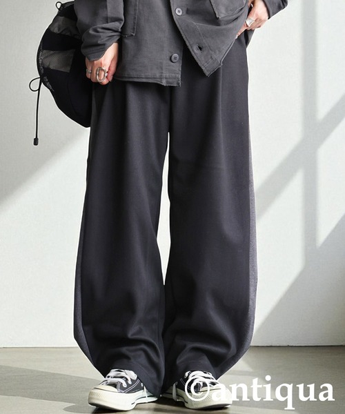 antiqua(アンティカ)の「タックワイドパンツ(その他パンツ・レディース・ブラウン系その他/ブラック系その他・LARGE/MEDIUM)」の4枚目の写真