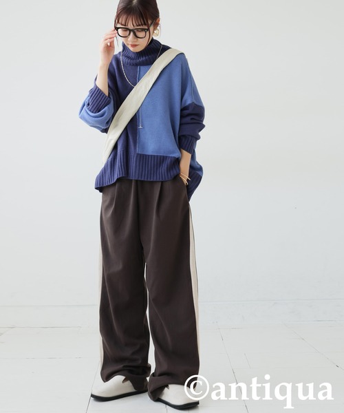 antiqua(アンティカ)の「タックワイドパンツ(その他パンツ・レディース・ブラウン系その他/ブラック系その他・LARGE/MEDIUM)」の7枚目の写真