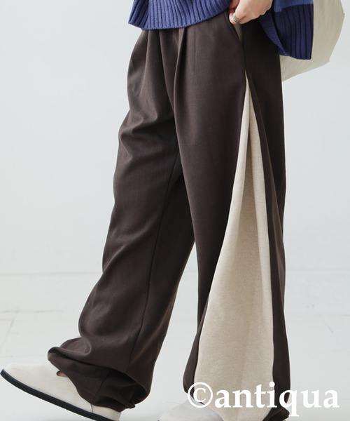antiqua(アンティカ)の「タックワイドパンツ(その他パンツ・レディース・ブラウン系その他/ブラック系その他・LARGE/MEDIUM)」の9枚目の写真