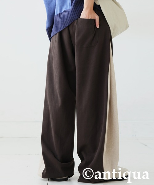antiqua(アンティカ)の「タックワイドパンツ(その他パンツ・レディース・ブラウン系その他/ブラック系その他・LARGE/MEDIUM)」の10枚目の写真
