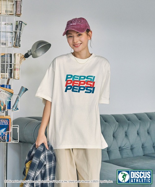 DISCUS ATHLETIC×PEPSI】コラボプリント半袖Tシャツ/ディスカス