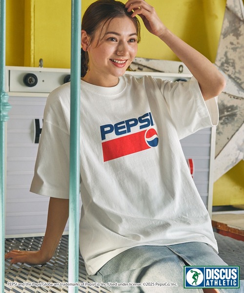 DISCUS ATHLETIC×PEPSI】コラボプリント半袖Tシャツ/ディスカス