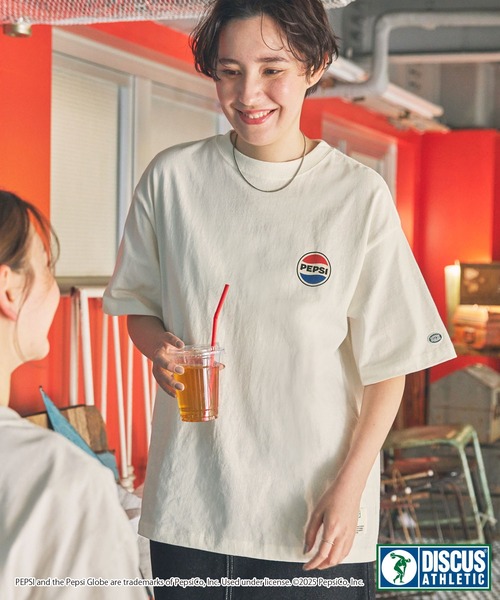 DISCUS ATHLETIC×PEPSI】コラボプリント半袖Tシャツ/ディスカス