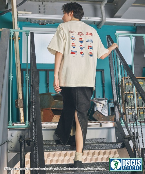 DISCUS ATHLETIC×PEPSI】コラボプリント半袖Tシャツ/ディスカス