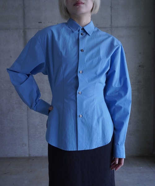 G.V.G.V.(ジーヴィージーヴィー)の「D-RING L/S SHIRT(シャツ/ブラウス・レディース・ブルー/ホワイト・ONE SIZE)」の1枚目の写真