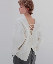 ニット セーター molle yarn×lame off-shoulder pull(モールヤーン×ラメオフショルダープルオーバー) レディース セール】molle yarn×lame off-shoulder pull(モールヤーン×ラメ