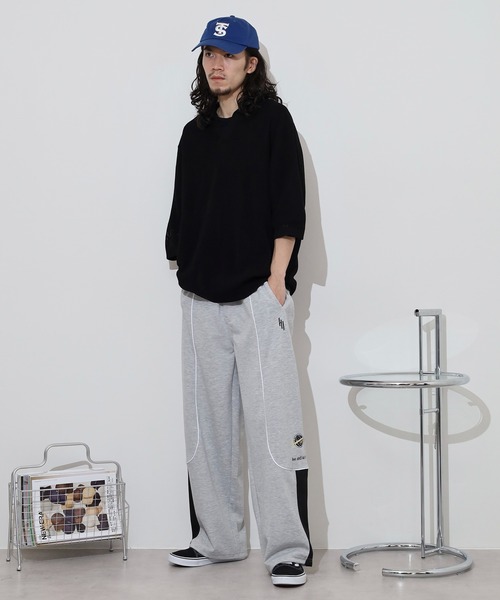 RE730(アールイーセブンサーティー)の「Piping track pants / パイピングトラックパンツ unisex(スウェットパンツ・メンズ・ネイビー/グレー/ブラック・XL/L/M)」の8枚目の写真