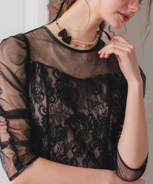 Dorry Doll（ドリードール）の「ロージーネックレス（ネックレス・レディース・ピンク/ブラック・FREE）」の5枚目の写真