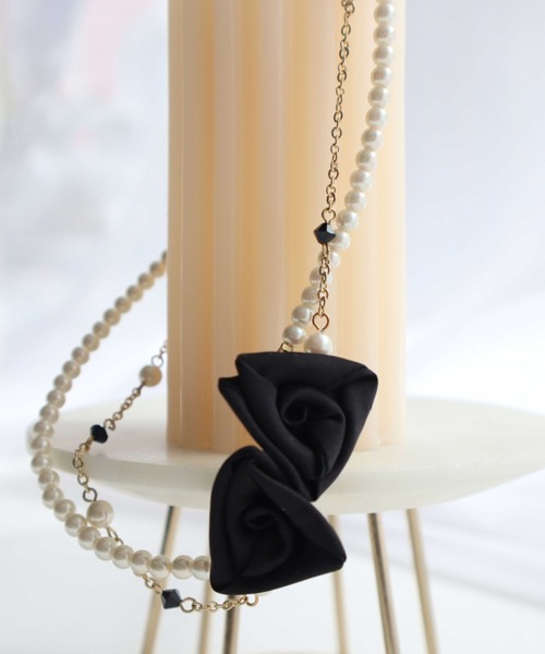 Dorry Doll（ドリードール）の「ロージーネックレス（ネックレス・レディース・ピンク/ブラック・FREE）」の11枚目の写真