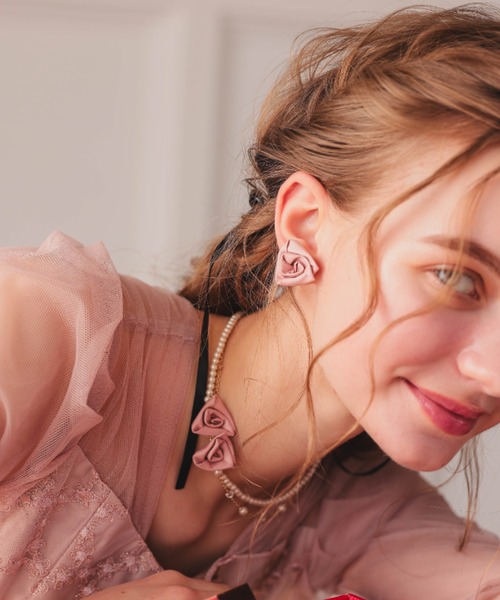 Dorry Doll（ドリードール）の「ロージーネックレス（ネックレス・レディース・ピンク/ブラック・FREE）」の6枚目の写真