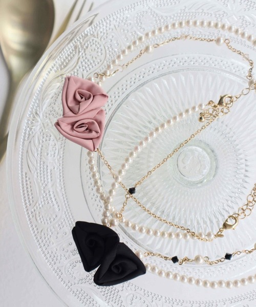 Dorry Doll（ドリードール）の「ロージーネックレス（ネックレス・レディース・ピンク/ブラック・FREE）」の18枚目の写真