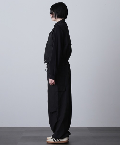 ROSE BUD(ローズバッド)の「(CREOLME)COTTON NYLON VEST(ベスト・レディース・ブラウン/ブラック・ONE SIZE)」の4枚目の写真
