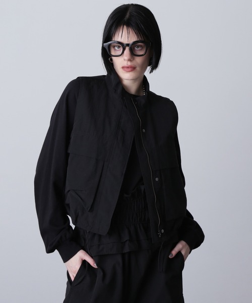 ROSE BUD(ローズバッド)の「(CREOLME)COTTON NYLON VEST(ベスト・レディース・ブラウン/ブラック・ONE SIZE)」の6枚目の写真