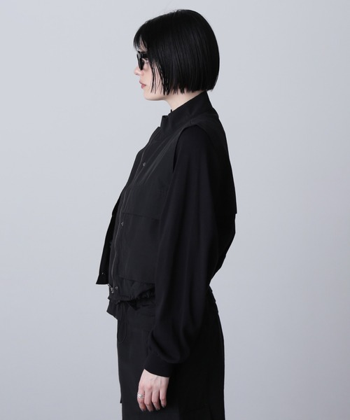ROSE BUD(ローズバッド)の「(CREOLME)COTTON NYLON VEST(ベスト・レディース・ブラウン/ブラック・ONE SIZE)」の7枚目の写真