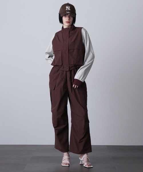 ROSE BUD(ローズバッド)の「(CREOLME)COTTON NYLON VEST(ベスト・レディース・ブラウン/ブラック・ONE SIZE)」の9枚目の写真