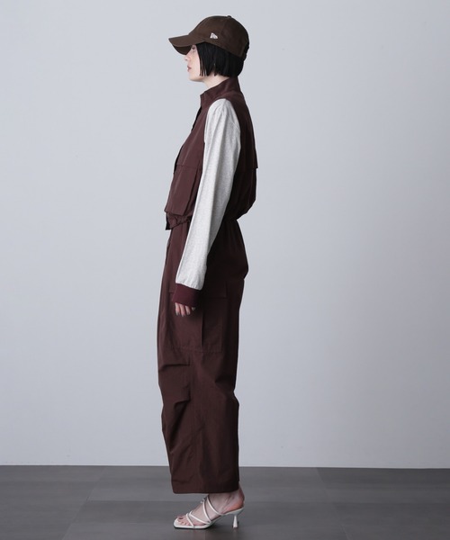 ROSE BUD(ローズバッド)の「(CREOLME)COTTON NYLON VEST(ベスト・レディース・ブラウン/ブラック・ONE SIZE)」の10枚目の写真