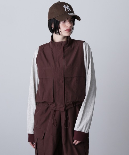 ROSE BUD(ローズバッド)の「(CREOLME)COTTON NYLON VEST(ベスト・レディース・ブラウン/ブラック・ONE SIZE)」の12枚目の写真