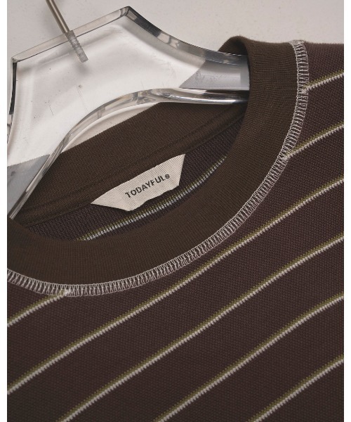 新品　todayful Border Long T-shirts グレー todayful Border Long T-shirts グレー - メルカリ