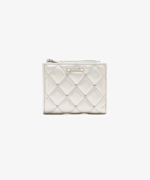 Afternoon Tea(アフタヌーンティー)の「キルティングミニ財布(財布・レディース・シルバー/ブルー・ONE SIZE)」の1枚目の写真