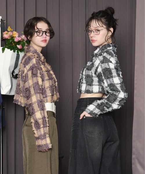 ブラウス シャツ plaid pattern tie shirt / プラッドパターンネクタイシャツ レディース plaid pattern tie shirt / プラッドパターンネクタイシャツ