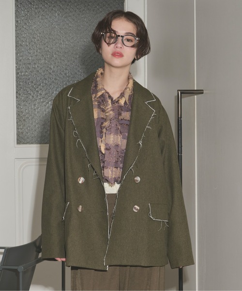 loin nuit（ロワンニュイ）の「plaid pattern tie shirt / プラッドパターンネクタイシャツ（シャツ/ブラウス・レディース・ブラウン/ブラック・FREE）」の20枚目の写真