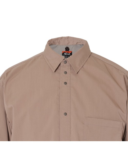 NANGA（ナンガ）の「HINOC RIPSTOP UT SHIRT/ヒノック リップストップ ユーティリティ シャツ（シャツ/ブラウス・メンズ・ライトグレー/ブラック/モカ・L/M/S/XL）」の5枚目の写真