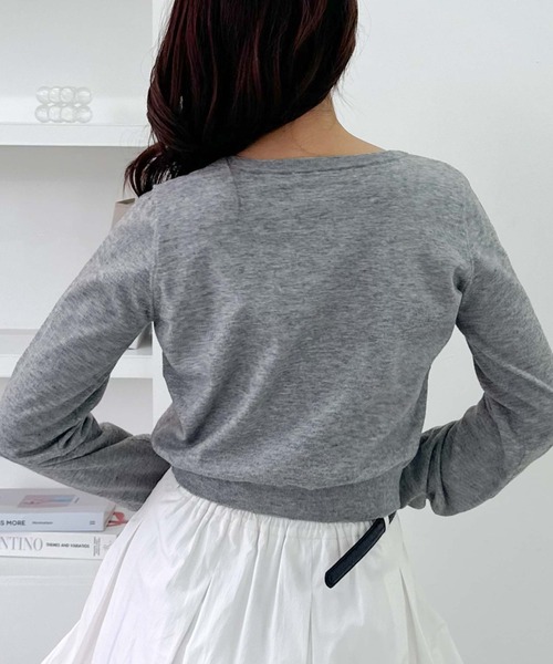 archives（アルシーヴ）の「インターシャロゴニット（ニット/セーター・レディース・アイボリー/グレー/ブラック/ピンク・MEDIUM）」の7枚目の写真