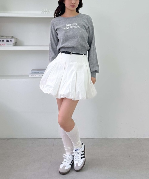 archives（アルシーヴ）の「インターシャロゴニット（ニット/セーター・レディース・アイボリー/グレー/ブラック/ピンク・MEDIUM）」の8枚目の写真