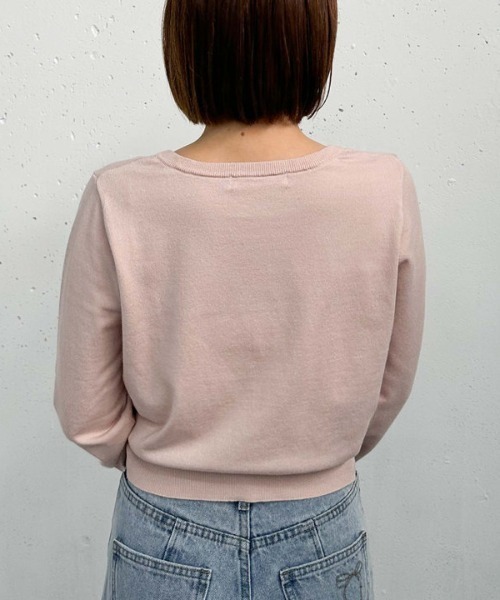 archives（アルシーヴ）の「インターシャロゴニット（ニット/セーター・レディース・アイボリー/グレー/ブラック/ピンク・MEDIUM）」の12枚目の写真